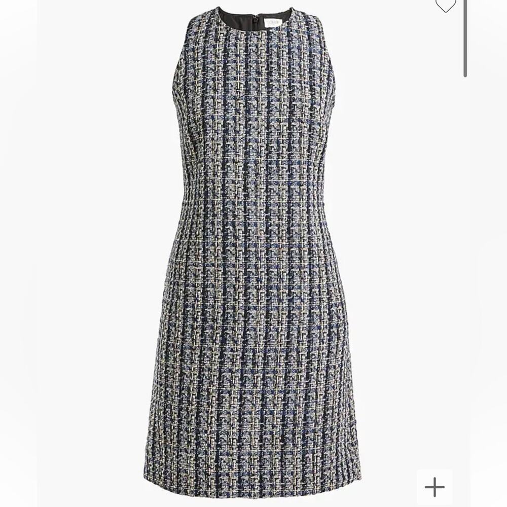 J Crew Tweed Sleeveless Shift Dress Size 6 NWT
